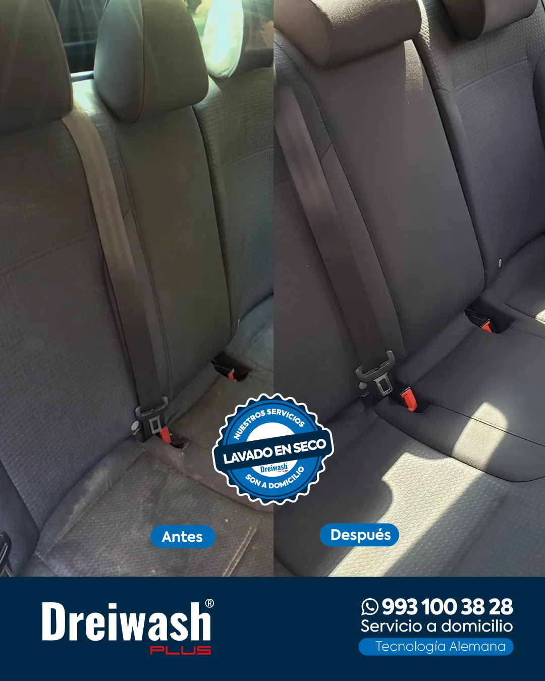 Antes y después · Interiores de auto