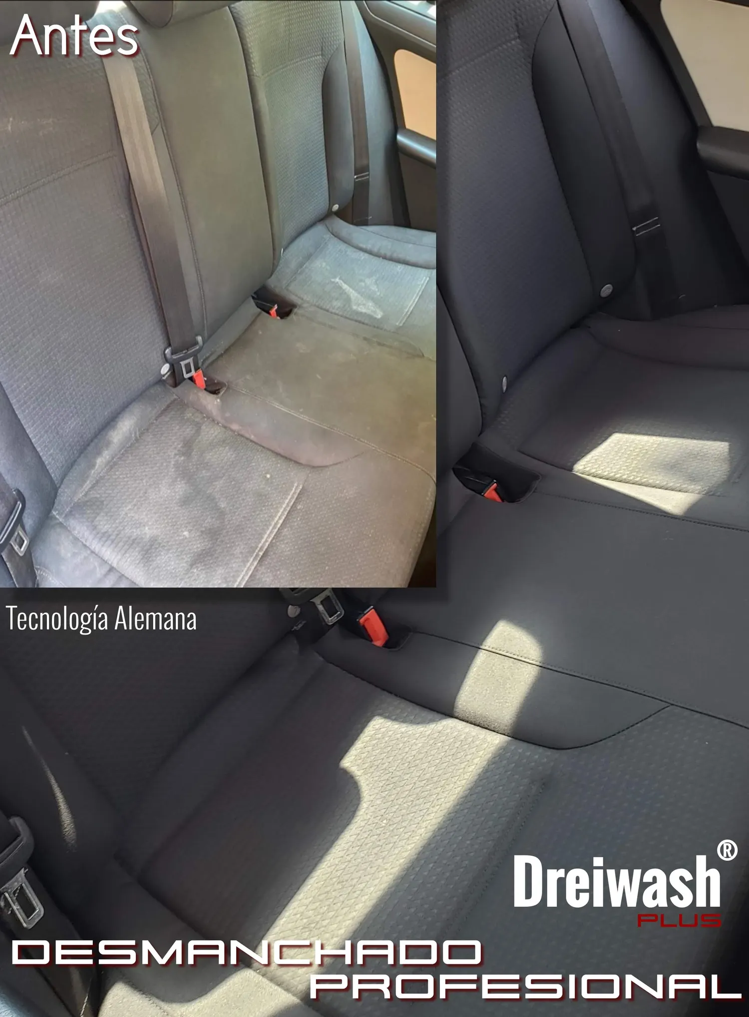 Antes y después · Interiores de auto